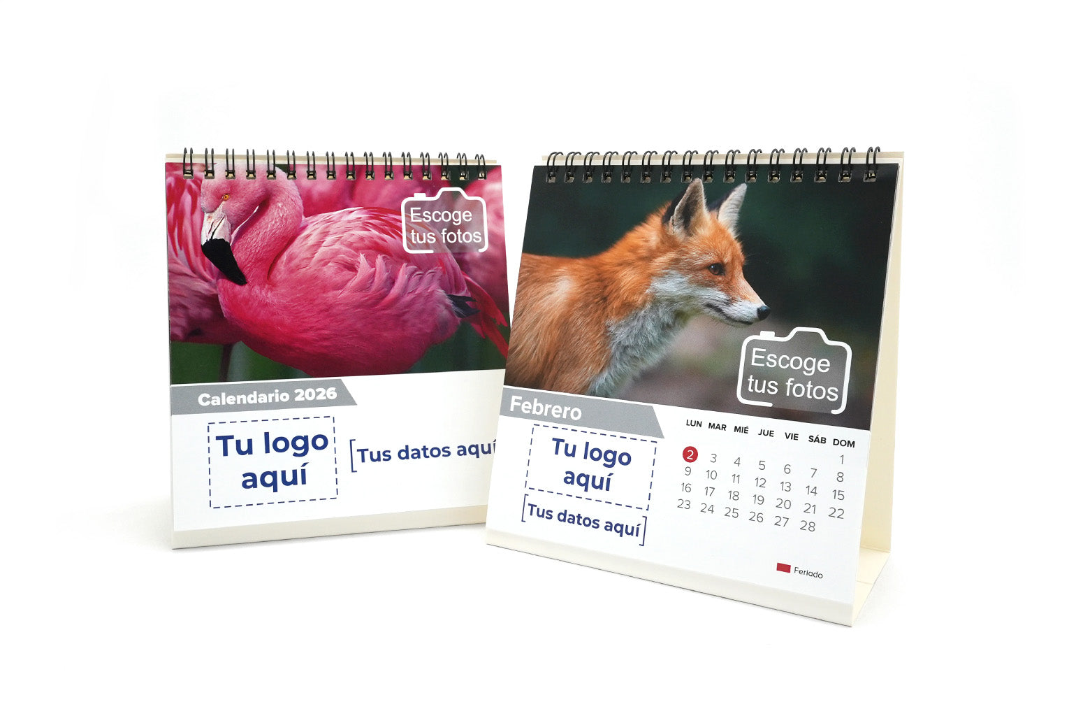 Calendarios de escritorio 2026 personalizados. Diseño 2.